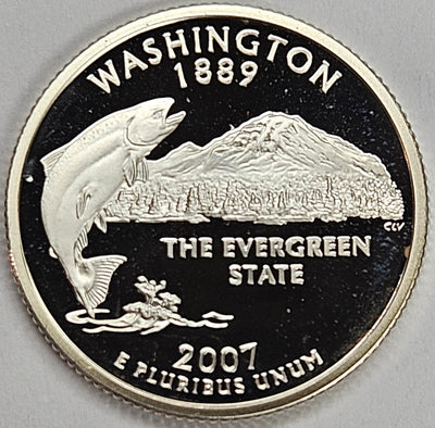 2007-S Washington State Quarter Superb Brilliant Proof Silver