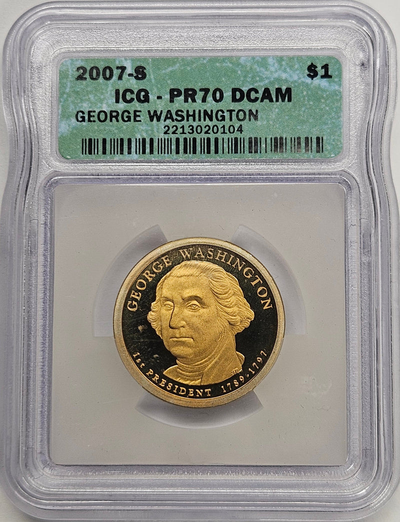 2007-S George Washington Presidential Dollar ICG PR-70 DCAM