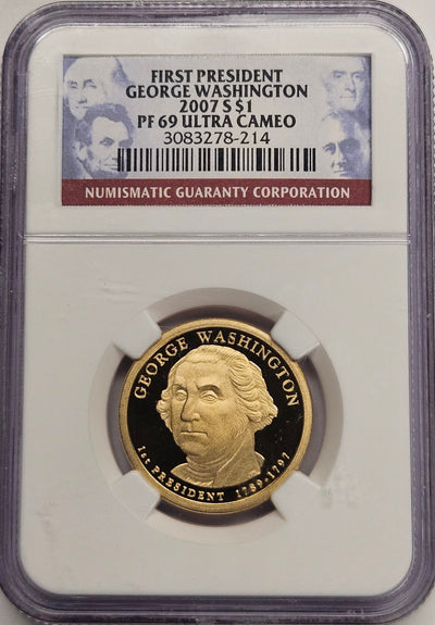 2007-S George Washington Presidential Dollar NGC PF-69 Ultra Cameo