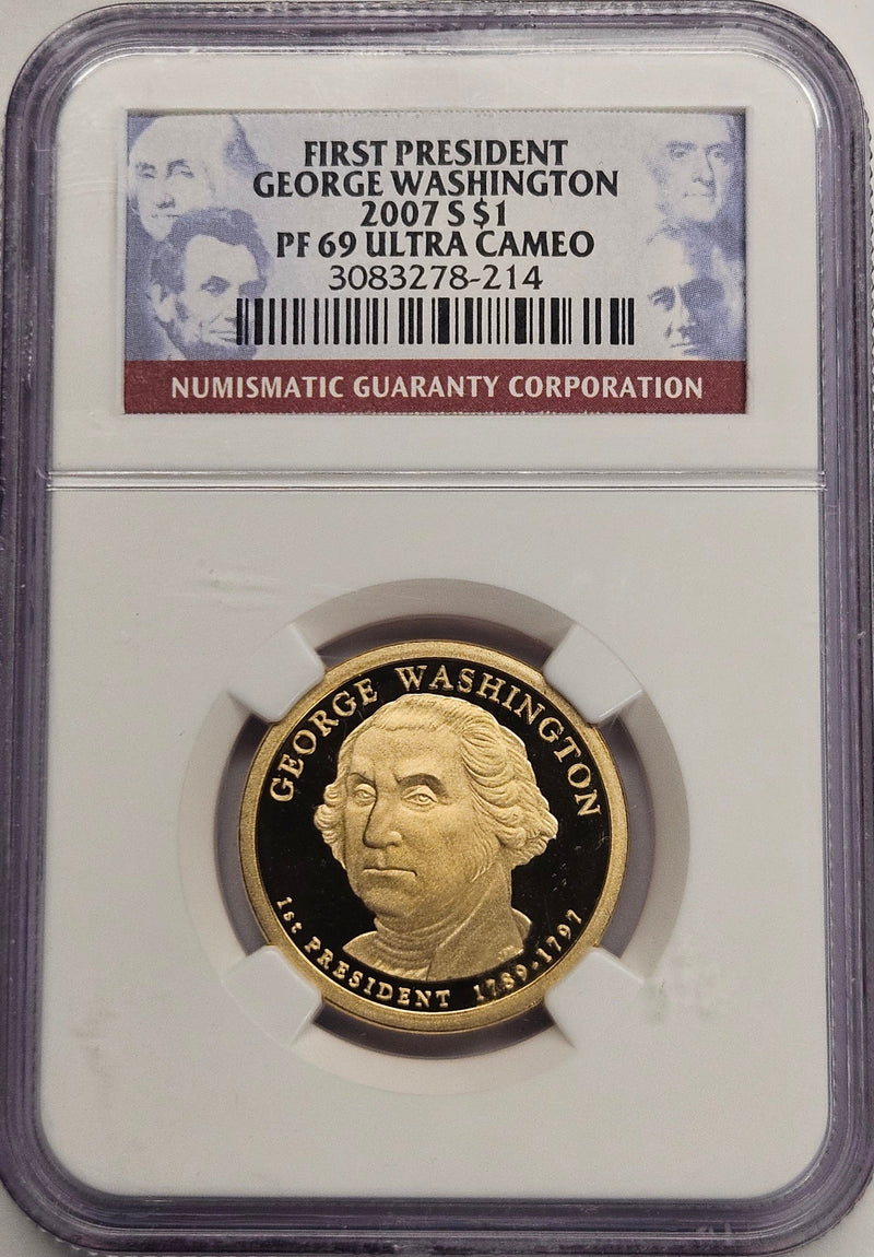 2007-S George Washington Presidential Dollar NGC PF-69 Ultra Cameo