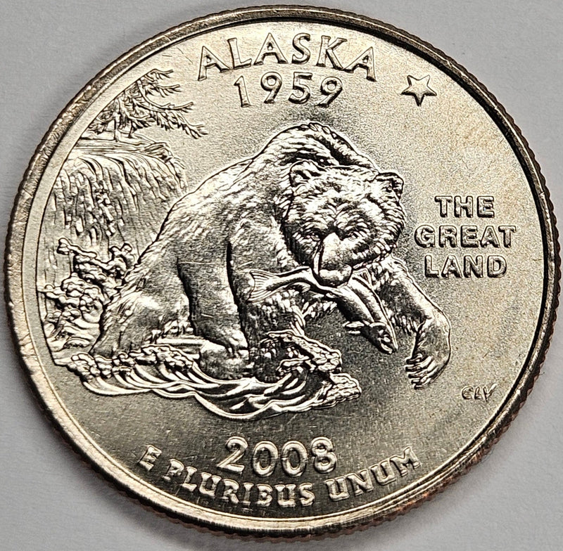 2008 Alaska State Quarter . . . . Choice BU