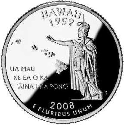 2008 HAWAII State Quarter Choice BU