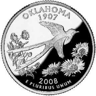 2008 Oklahoma State Quarter Choice BU