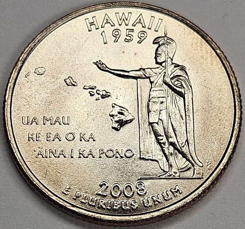 2008-D Hawaii State Quarter . . . . Choice BU