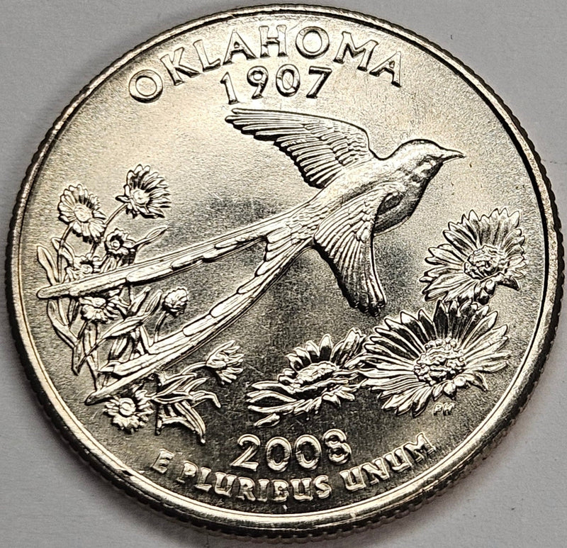 2008-D Oklahoma State Quarter . . . . Choice BU