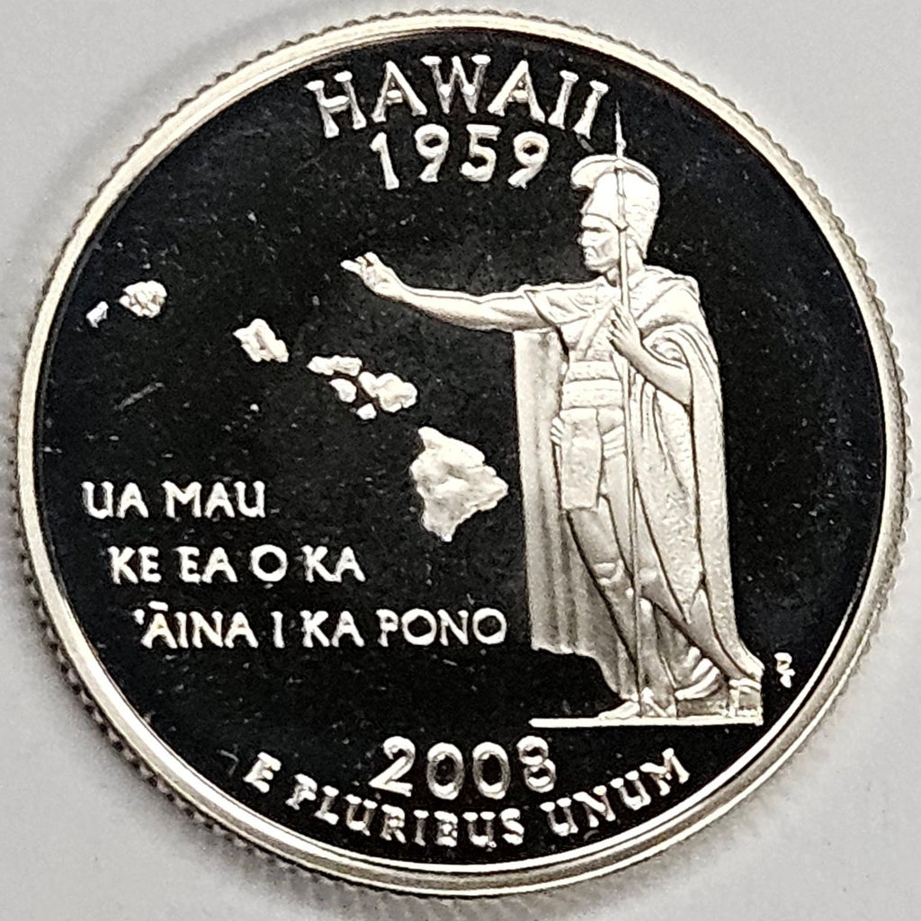 2008-S Hawaii State Quarter Superb Brilliant Proof Silver – Mount