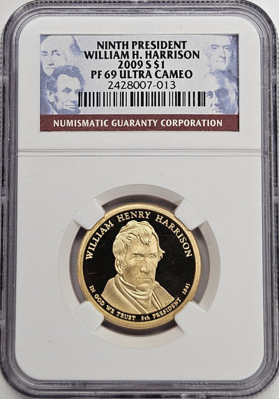 2009-S William Harrison Presidential Dollar NGC PF-69 Ultra Cameo