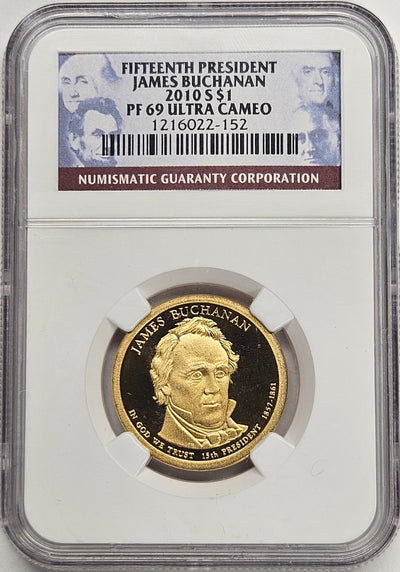 2010-S James Buchanan Presidential Dollar NGC PF-69 Ultra Cameo