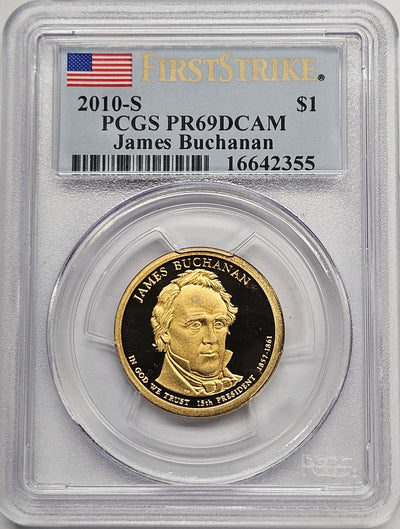 2010-S James Buchanan Presidential Dollar PCGS PR-69 DCAM First Strike