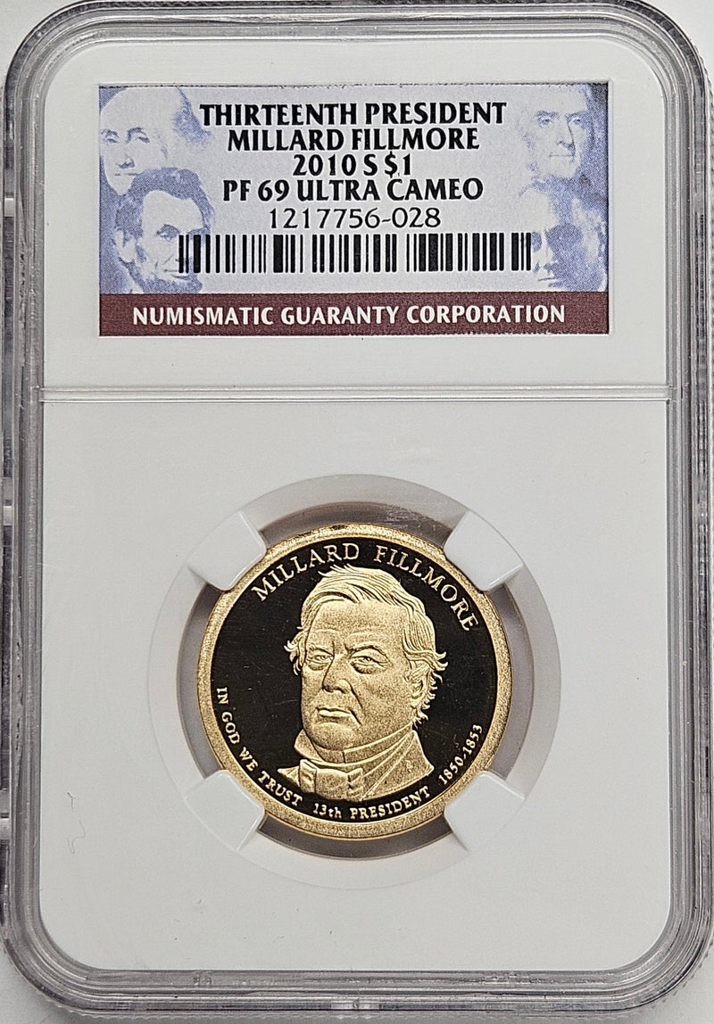 2010-S Millard Fillmore Presidential Dollar NGC PF-69 Ultra Cameo