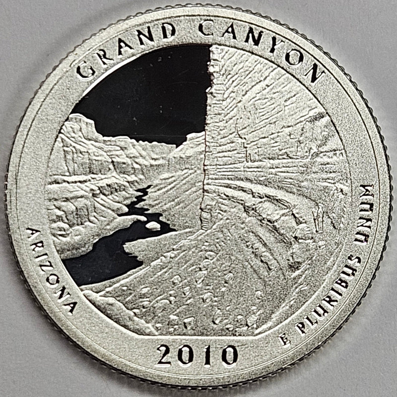 2010-S Grand Canyon National Park, AZ Quarter  Superb Brilliant Proof Silver