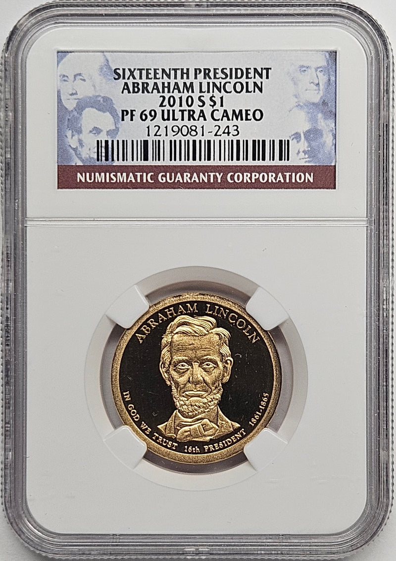 2010-S Abraham Lincoln Presidential Dollar NGC PF-69 Ultra Cameo