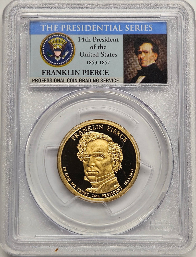 2010-S Franklin Pierce Presidential Dollar PCGS PR-69 DCAM