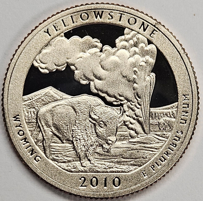 2010-S Yellowstone National Park, WY Quarter  Superb Brilliant Proof