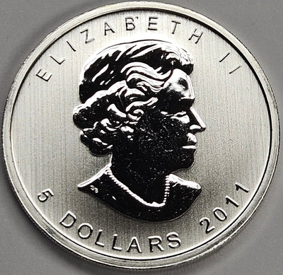 2011 Canadian Maple Leaf Gem BU 1 oz. Silver