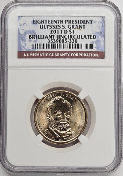 2011-D Ulysses Grant Presidential Dollar NGC Brilliant Uncirculated