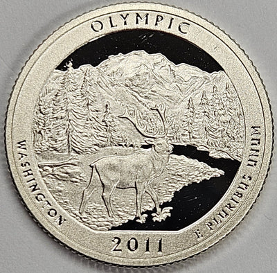 2011-S Olympic National Park, WA Quarter  Superb Brilliant Proof Silver