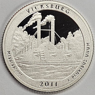 2011-S Vicksburg National Military Park, MS Quarter  Superb Brilliant Proof Silver