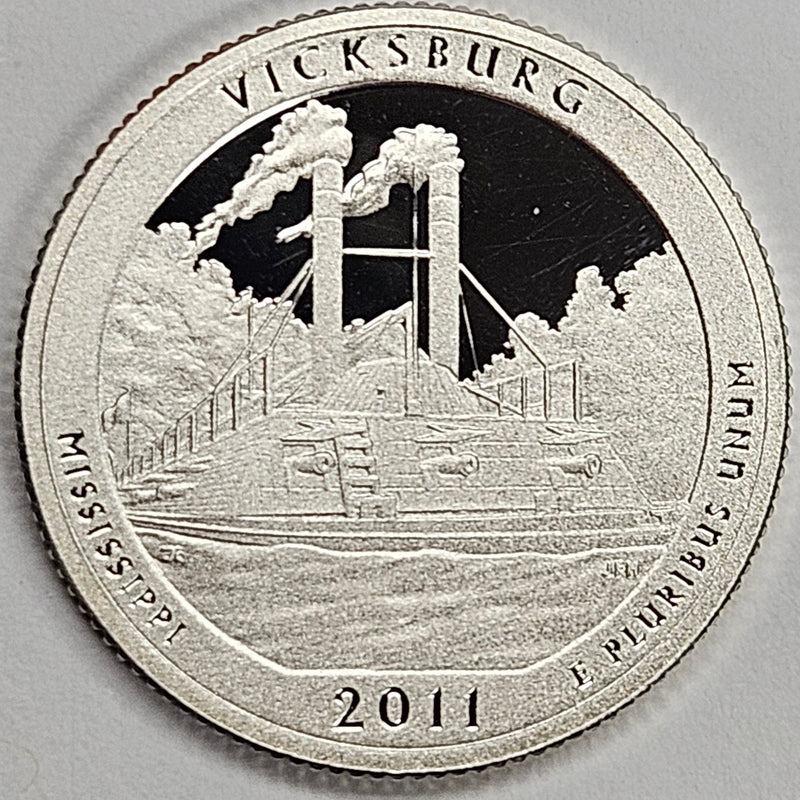 2011-S Vicksburg National Military Park, MS Quarter  Superb Brilliant Proof Silver