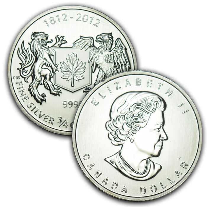2012 Canada War of 1812 Silver Dollar . . . . 3/4 oz Silver