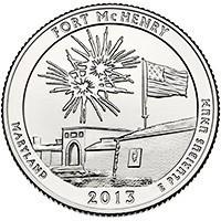 2013 Fort McHenry National Monument, MD Quarter  Choice BU