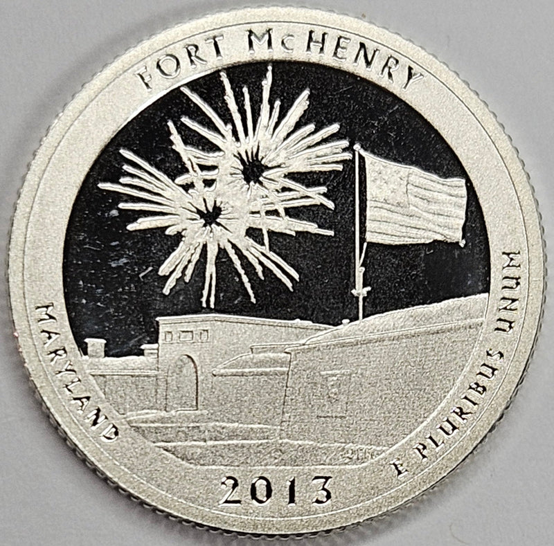 2013-S Fort McHenry National Monument, MD Quarter  Superb Brilliant Proof Silver