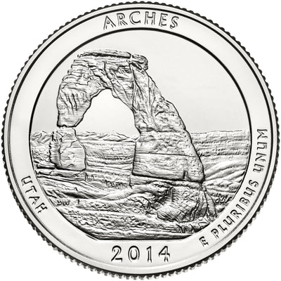 2014 Arches National Park, UT Quarter  Choice BU