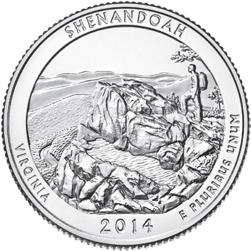 2014-D Shenandoah National Park, VA Quarter  Choice BU