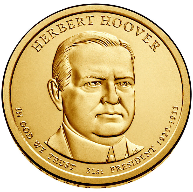 2014 Hoover Presidential Dollar Choice Brilliant Uncirculated