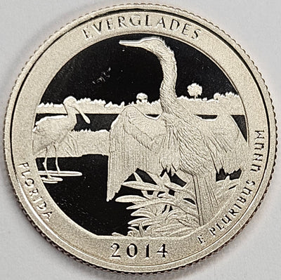 2014-S Everglades National Park, FL Quarter  Superb Brilliant Proof