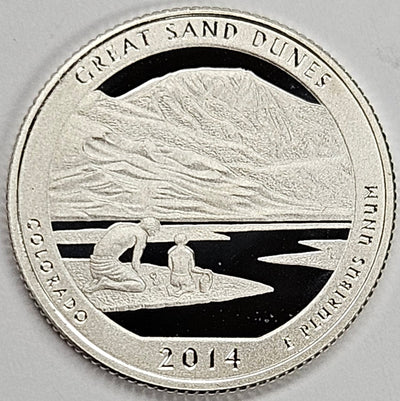2014-S Great Sand Dunes National Park, CO Quarter  Superb Brilliant Proof Silver