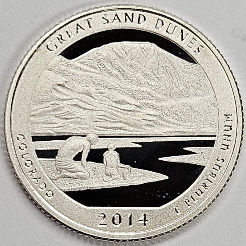 2014-S Great Sand Dunes National Park, CO Quarter  Superb Brilliant Proof Silver