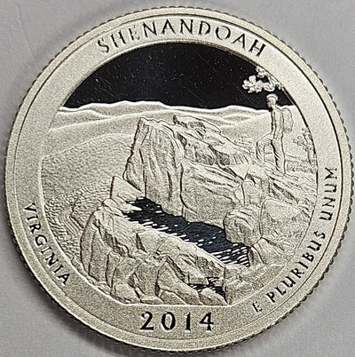 2014-S Shenandoah National Park, VA Quarter  Superb Brilliant Proof Silver
