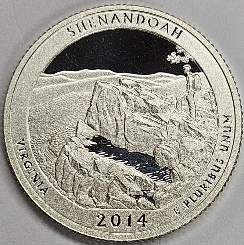 2014-S Shenandoah National Park, VA Quarter  Superb Brilliant Proof Silver