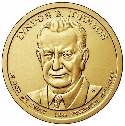 2015 Johnson Presidential Dollar Choice Brilliant Uncirculated