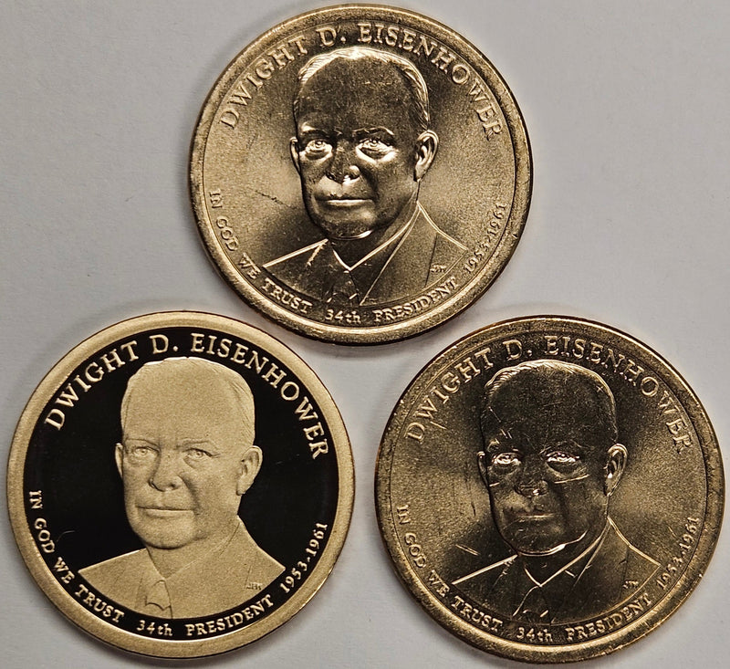 2015-PDS Eisenhower Presidential Dollars . . . . Choice BU and Superb Proof