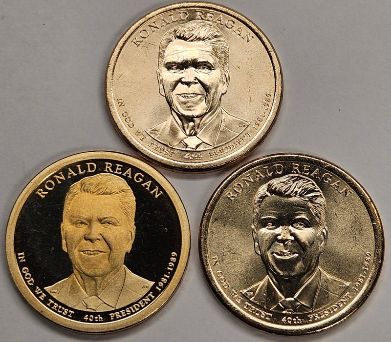 2016-PDS Reagan Presidential Dollars . . . . Choice BU and Superb Proof