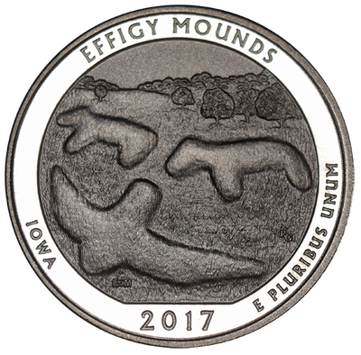 2017-S Effigy Mounds National Park, IA Quarter  Enhanced BU