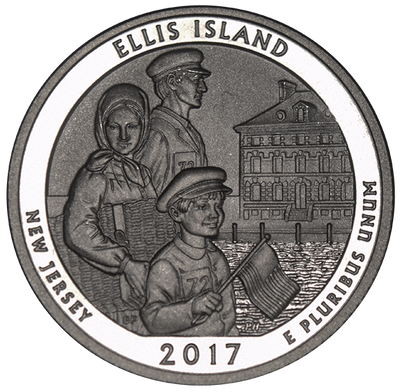 2017-S Ellis Island National Monument, NJ Quarter  Enhanced BU