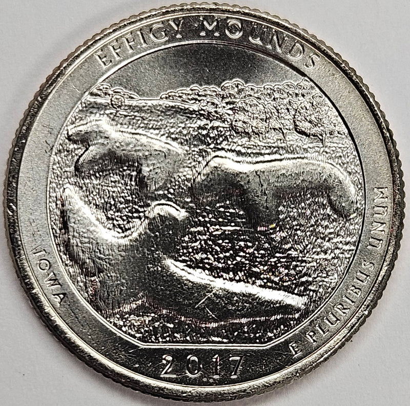2017 Effigy Mounds National Park, IA Quarter  Choice BU