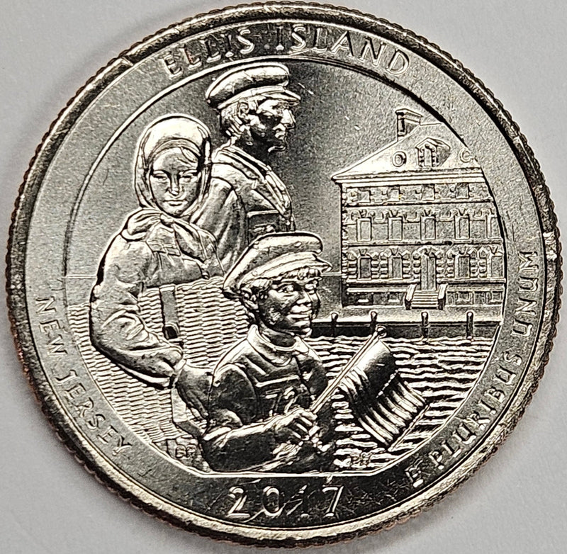 2017 Ellis Island National Monument, NJ Quarter  Choice BU