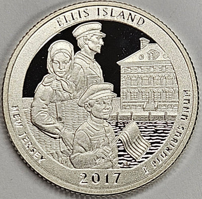 2017-S Ellis Island National Monument, NJ Quarter  Superb Brilliant Proof Silver