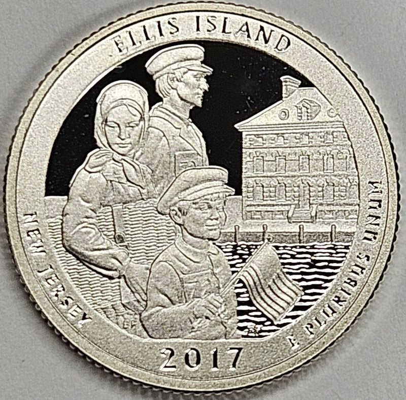 2017-S Ellis Island National Monument, NJ Quarter  Superb Brilliant Proof Silver
