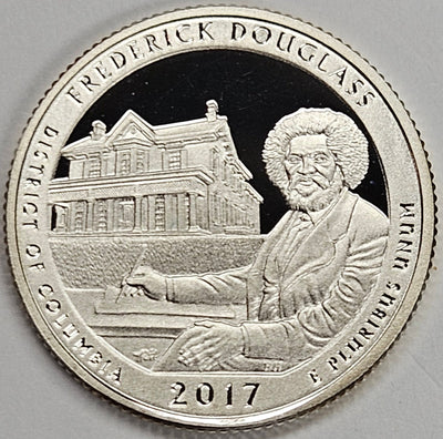 2017-S Fredrick Douglas National Historic Site, DC Quarter  Superb Brilliant Proof Silver