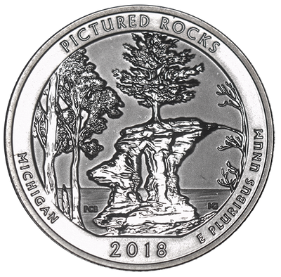 2018-S Pictured Rocks National Park, MI Quarter  Superb Reverse Proof
