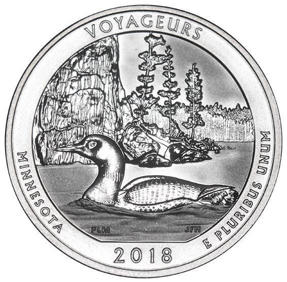 2018-S Voyageurs National Park, MN Quarter  Superb Reverse Proof