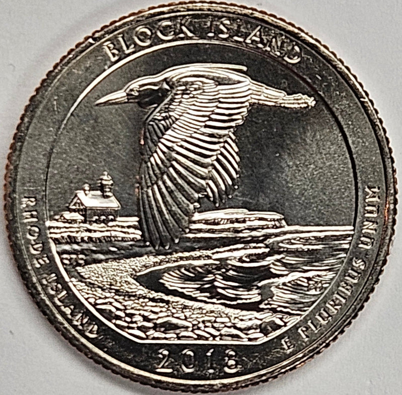 2018 Block Island Refuge, RI Quarter  Choice BU