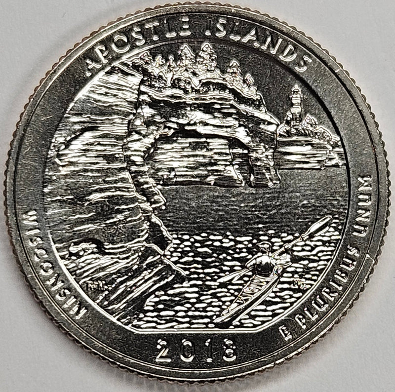 2018-S Apostle Island National Park, WI Quarter  Gem Brilliant Uncirculated