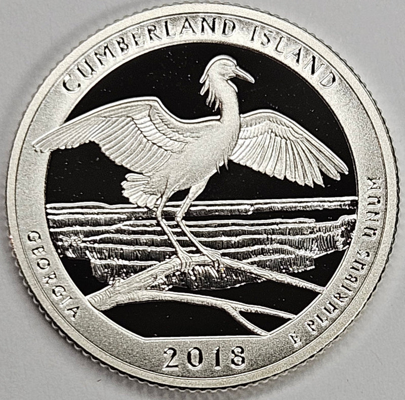 2018-S Cumberland Island National Seashore, GA Quarter  Superb Brilliant Proof Silver