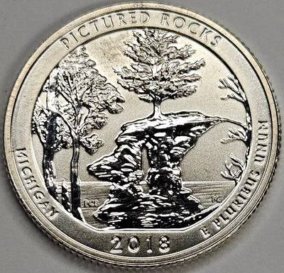 2018-S Pictured Rocks National Lakeshore, MI Quarter Superb Reverse Proof Silver